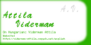 attila viderman business card